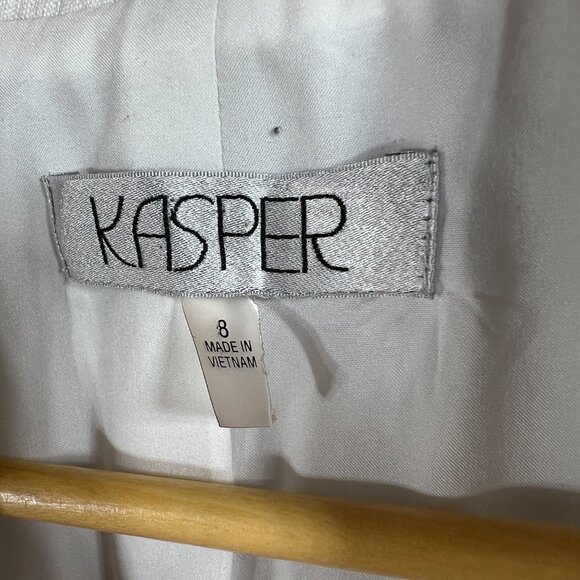 White Kasper Jacket / Suit Separate Sz 8 - Picture 3 of 3